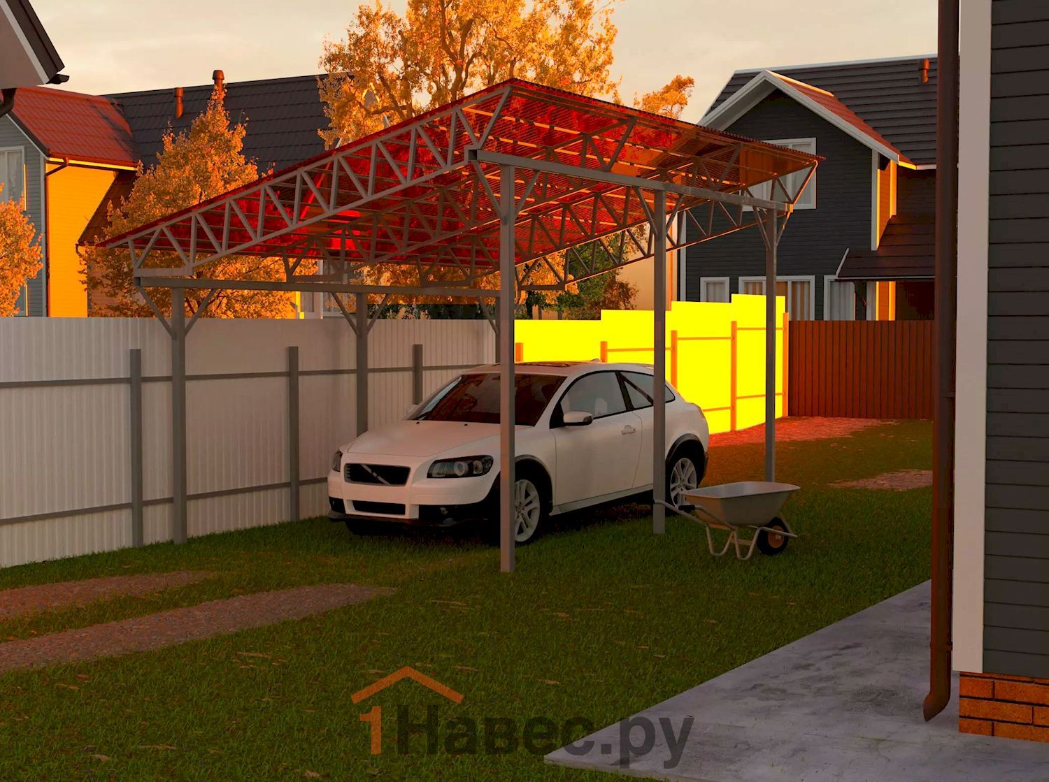 Навес из поликарбоната